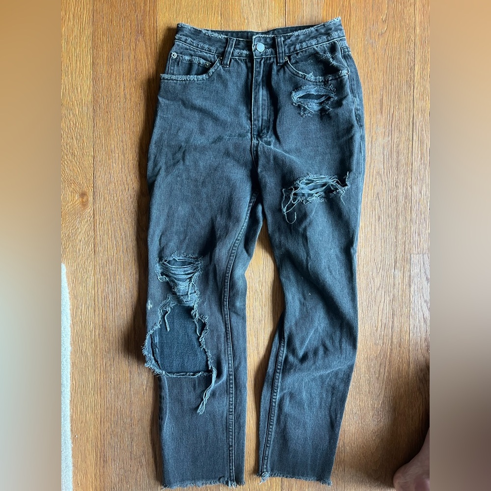 Ksubi distressed black jeans size 26